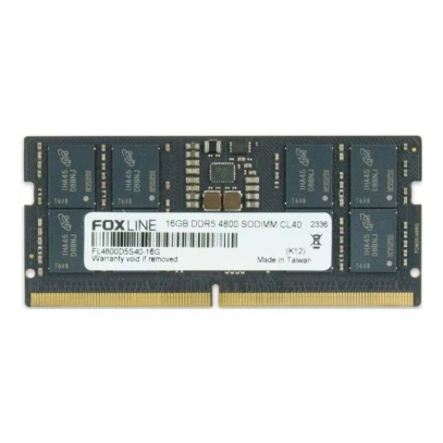 Оперативная память Foxline (FL4800D5S40) 16G DDR5 16GB 4800MHz CL40 SO DIMM 1x16