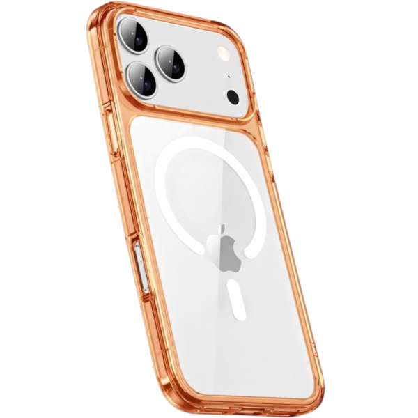 Чехол для iPhone 18 Pro/17 Pro с Magsafe Gurdini Alba Series Protective with Orange, оранжевый