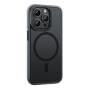 Чехол hoco. DROP PROOF Magnetic Smartphone Case для Apple iPhone 15 Pro Прозрачный черный