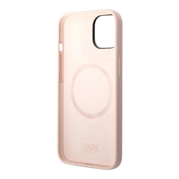 Чехол Karl Lagerfeld для iPhone 14 Plus с MagSafe Liquid silicone Karl's head Hard (KLHMP14MSLKHLP) Розовый