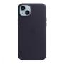 Чехол для Apple iPhone 14 Plus с MagSafe Leather Case «Ink» Синий