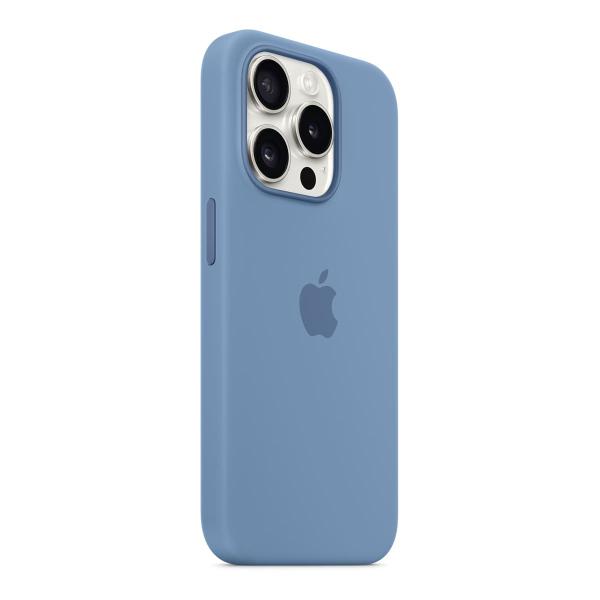 Чехол Silicone Case для Apple iPhone 15 Pro с MagSafe (original) Winter Blue, голубой