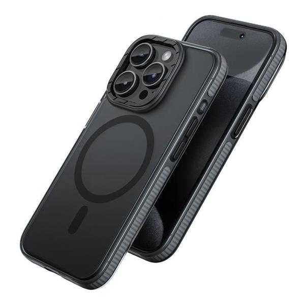 Чехол hoco. DROP PROOF Magnetic Smartphone Case для Apple iPhone 15 Pro Прозрачный черный