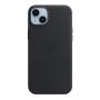 Чехол для Apple iPhone 14 Plus Leather Case MagSafe «Midnight» Чёрный