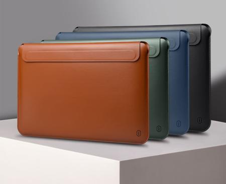 Чехол для MacBook Pro 16.2" 2021/23 WiWU Skin Pro II Leather Sleeve Коричневый
