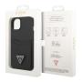 Чехол Guess для iPhone 14 Plus PU Saffiano Double cardslot Metal triangle logo Hard (GUHCP14MPSATPK) Чёрный