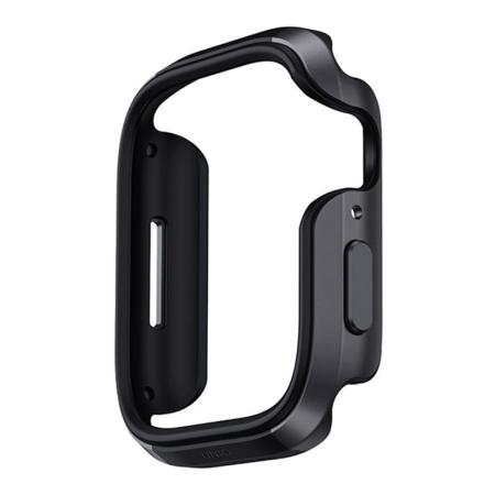 Чехол бампер для Apple Watch 7, 8 41 мм UNIQ Valencia Anodised Aluminium Bumper (41MM-VALGRP) Графит