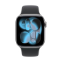 Apple Watch Series 11, 46 мм корпус из алюминия цвета «Space Gray», ремешок Sport Band размера M/L цвета «Black»