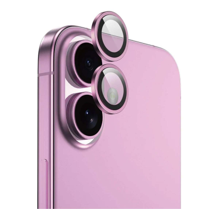 Защитное стекло для камеры iPhone 16/16 Plus SUPGLASS Anti Glare Camera lens glass (XC-31) Розовый