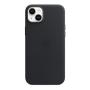 Чехол для Apple iPhone 14 Plus Leather Case MagSafe «Midnight» Чёрный