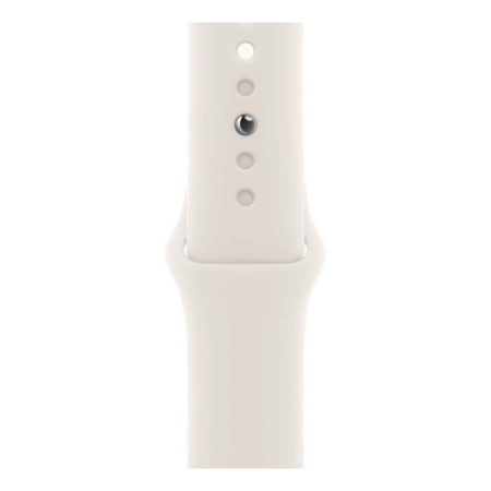 Apple Watch SE (2024), 44 мм корпус из алюминия цвета «Starlight», ремешок Sport Band размера M/L цвета «Starlight»