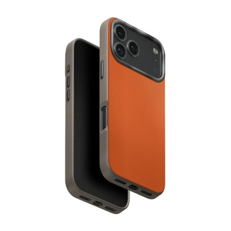 Чехол для iPhone 17 Pro Max с MagSafe UNIQ DS LYDEN (IP6.9P(2025)-LDSFORGFGRY) Оранжево-серый