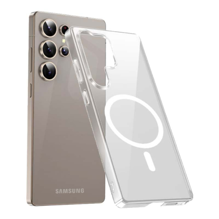 Чехол для Samsung Galaxy S25 Ultra с MagSafe KEEPHONE X-Crystal Прозрачный