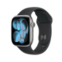 Apple Watch Series 11, 42 мм корпус из алюминия цвета «Space Gray», ремешок Sport Band размера M/L цвета «Black»