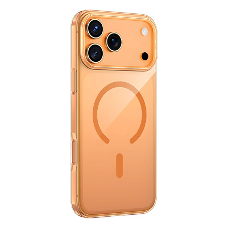 Чехол для iPhone 17 Pro с MagSafe KEEPHONE X-Crystal Оранжевый