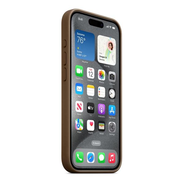 Чехол FineWoven Case для Apple iPhone 15 Pro с MagSafe Taupe, бежевый
