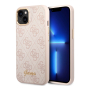 Чехол Guess для iPhone 14 Plus CG Mobile PU 4G Script metal logo Hard (GUHCP14MHG4SHP) Розовый