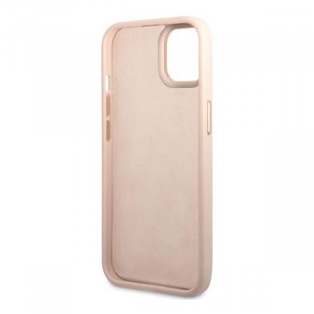 Чехол Guess для iPhone 14 Plus CG Mobile PU 4G Script metal logo Hard (GUHCP14MHG4SHP) Розовый
