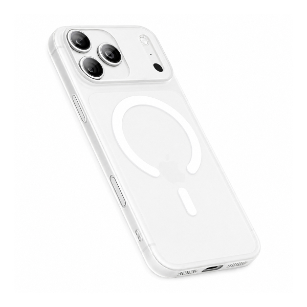 Чехол для iPhone 18 Pro/17 Pro с MagSafe Gurdini Slim Series White, белый